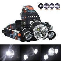 Lanterna Holofote 4 modos de iluminação 3 Leds Super Forte Bivolt Recarregável