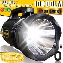 Lanterna Holofote LED Forte 6 Modos Powerbank IPX6 Bateria Longa Duração RGB 10m Camping