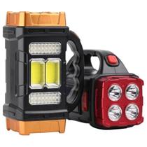 Lanterna Holofote Led Recarregável USB Energia Solar Super Potente Portátil À Prova DÁgua