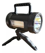 Lanterna Holofote Luz De Trabalho Led Usb Solar + Suporte - Kapbom Lanterna Holofote Luz De Trabalho Led Usb Solar + Suporte - Kapbom
