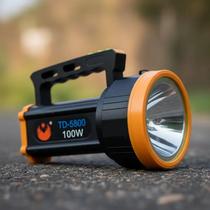 Lanterna Holofote Profissional 100w 2000m Recarregável Led