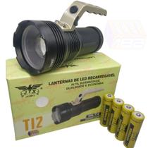 Lanterna Holofote Xml T12 Com Power Bank 4 Baterias JY-8912 - JYX