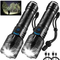 Lanterna iKeeruic recarregável 990000LM High Lumens, pacote com 2 unidades