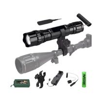 Lanterna Infravermelha Zoomável 300-500m 850nm LED Visão Noturna Para Caça