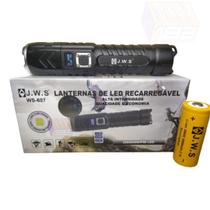 Lanterna Jws Ws-607 Digital Led P90 Com Visor + Power Bank