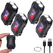 Lanterna KunHe Clip-on Mini EDC Chaveiro USB-C recarregável