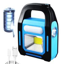 Lanterna Lampião Super Econômica 3 LED Emergência Luz Lateral USB Solar HB9707B1 LEY2284