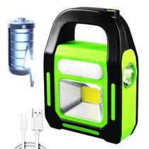 Lanterna Lampião Super Econômica 3 LED Emergência Luz Lateral USB Solar HB9707B1 LEY2284