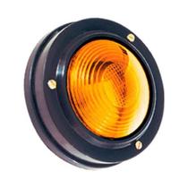 Lanterna lateral amarelo sem proteção soquete interno aro preto lente sl117