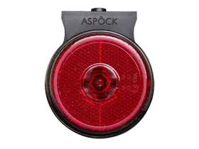 Lanterna Lateral Carreta 66mm LED Com Suporte 12/24V - Verme