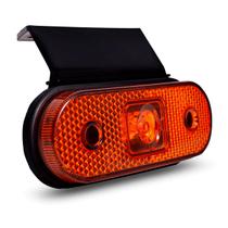 Lanterna Lateral Carreta Facchini LED Âmbar Laranja Bivolt 12V 24V com Suporte e Fio Lanterna Lateral Carreta Facchini LED Âmbar Laranja Bivolt 12V 24V com Suporte e Fio