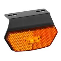 Lanterna Lateral Diamante Led Âmbar Com Suporte E Conector Laranja
