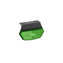 Lanterna Lateral Diamante Saida Fios Com Suporte Verde