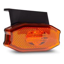 Lanterna Lateral Exclusive LED Âmbar Laranja Bivolt com Vigia, Suporte e Fio