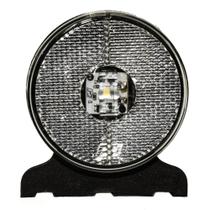 Lanterna Lateral Frontal Redonda Led Branco Bivolt Modelo Randon 66mm Com Suporte Chicote - GF7.118.10CR