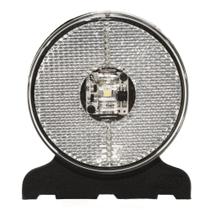 Lanterna Lateral Frontal Redonda Led Branco Bivolt Modelo Randon 66mm Com Suporte Plug - GF7.118.113CR