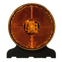 Lanterna Lateral Frontal Redonda Led Laranja Bivolt Modelo Randon 66mm Com Suporte Plug - GF7.118.113AM