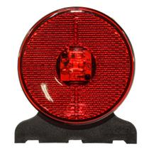 Lanterna Lateral Frontal Redonda Led Vermelho Bivolt Modelo Randon 66mm Com Suporte Chicote - GF7.118.10VM