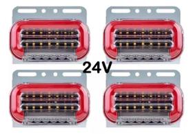 Lanterna Lateral Led 24v Moderna Caminhão Carreta Baú Carroceria Seta Sequêncial Kit com 04 KLX Qualidade e Inovação Lanterna Lateral Led 24v Moderna Caminhão Carreta Baú Carroceria Seta Sequêncial Kit com 04 KLX Qualidade e Inovação