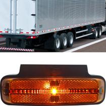 Lanterna Lateral Led Amarela Carreta Bau Posição Refletor Com Suporte Suporte Lanterna Lateral Led Amarela Carreta Bau Posição Refletor Com Suporte Suporte