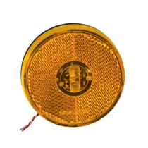 Lanterna Lateral Led Amarelo Redondo Com Cabos Em Acrilico