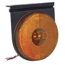Lanterna lateral LED com haste acoplada Amarelo bivolt com cabos 85mm