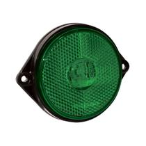 Lanterna Lateral Led Lente Verde Em Acrilico Conector 66Mm - PRADOLUX