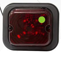 Lanterna Lateral Led Quadrada 4 Leds Vermelho Bivolt Modelo Mercosul - Pradolux - PL0902.00.63