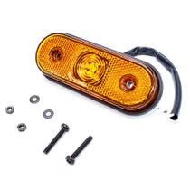 Lanterna Lateral Led Retangular Bivolt Laranja com Chicote - DSC1168LED8V