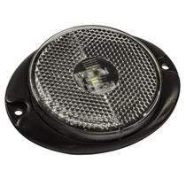 Lanterna Lateral Redonda Led Bivolt Branco 66mm Base Oval - GF7.118.143CR