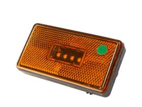 Lanterna Lateral Retangular 4 Leds SMD Scania Série 6 24V Laranja - Pradolux - PL0750.24.61