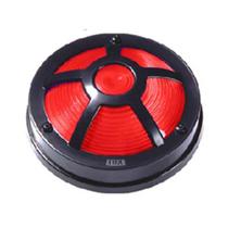 Lanterna lateral vermelho com proteção soquete interno aro preto lente sl117