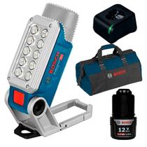 Lanterna LED à Bateria 12V GLI 12V-330 330 Lumens com Bateria 2,0Ah, Carregador Bivolt e Bolsa BOSCH