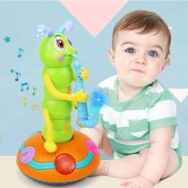 Lanterna LED Brinquedo Musical Saxofone Dançante Lagarta Para Crianças Presente Divertido De Lanterna LED Brinquedo Musical Saxofone Dançante Lagarta Para Crianças Presente Divertido De