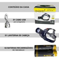 Lanterna Led Cabeca Farol Para Bike P50 - Bm-810 - B-max