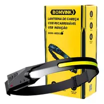 Lanterna Led Cabeça Sensor Movimento Fita Recarregável Usb-c