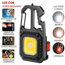 Lanterna Led Cob Com Chave Mini Chaveiro Pingente Luz Tática Lanterna Led Cob Com Chave Mini Chaveiro Pingente Luz Tática