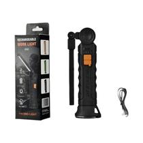 Lanterna LED COB Portátil Recarregável Com Bateria Integrada, Lanterna Magnética Para Camping E