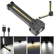 Lanterna LED COB Recarregável Tocha Magnética Portátil Com Gancho Para Pendurar Para Reparo De Carro