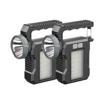 Lanterna LED COB Solar Recarregável De Alta Potência, Power Bank, À Prova D'Água, Lâmpada