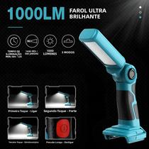 Lanterna LED De Camping 12W Com USB Para Bateria Makita 14.4V-18V, Holofote De Emergência Para Uso