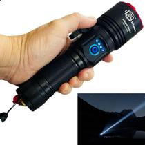 Lanterna Led Foco Ajustável Corpo Alumínio Mega Nigth Premável Pesca Trilha SQ4539 - Lanterna Tática