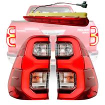 Lanterna Led Hilux 2016 A 2024 Modelo Srx + Luz de freio Lanterna Led Hilux 2016 A 2024 Modelo Srx + Luz de freio