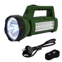 Lanterna LED Holofote De Mão 50W + 24SMD Super Potente Bateria Recarregável Bivolt DP7325