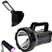 Lanterna LED holofote Luminária 2 em 1 Recarregável Com Lanterna Luz negra - DPLED