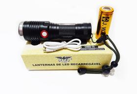 Lanterna Led Jws Cree T6 Recarregável Luz forte + Usb +bateria Jy 8842