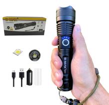 Lanterna LED longo alcance Super Potente B-max recarregável sitio camping caça pescaria