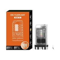 Lanterna LED Mini Portátil Com Chaveiro, Recarregável Tipo C, Alta Potência Para Camping E