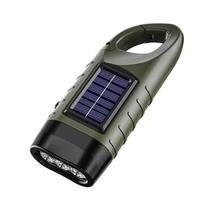Lanterna LED movida a energia solar Tocha de emergência portátil Lanterna LED movida a energia solar Tocha de emergência portátil
