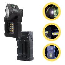 Lanterna LED Multifuncional Recarregável com Power Bank Ideal para Ciclistas, Corredores e Aventuras Noturnas